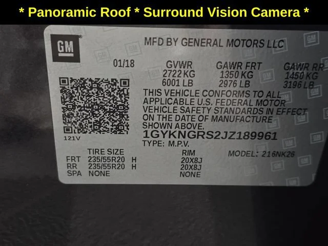 Used 2018 DARK GRANITE METALLIC Cadillac Platinum AWD image 10