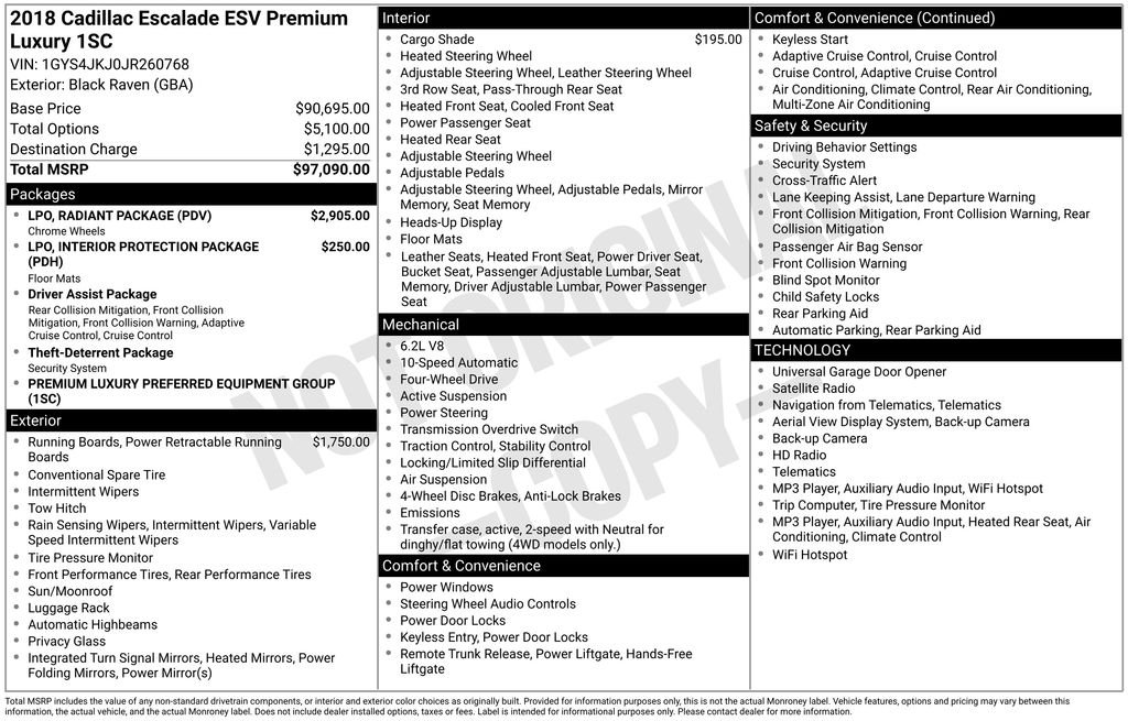 Used 2018 Black Cadillac Premium image 6