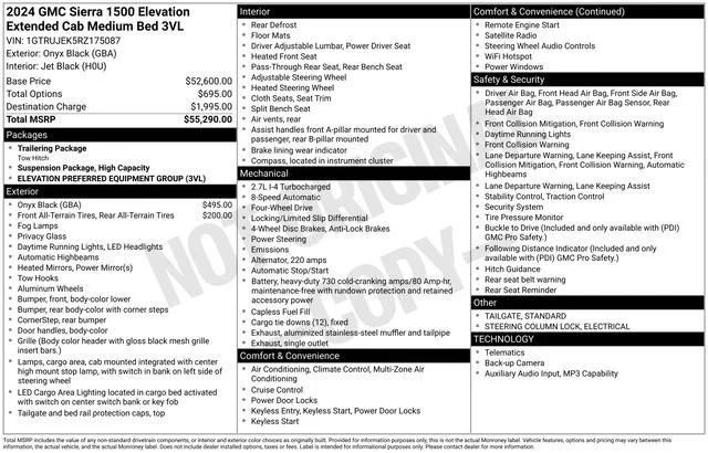 Used 2024 Onyx Black GMC Elevation image 5