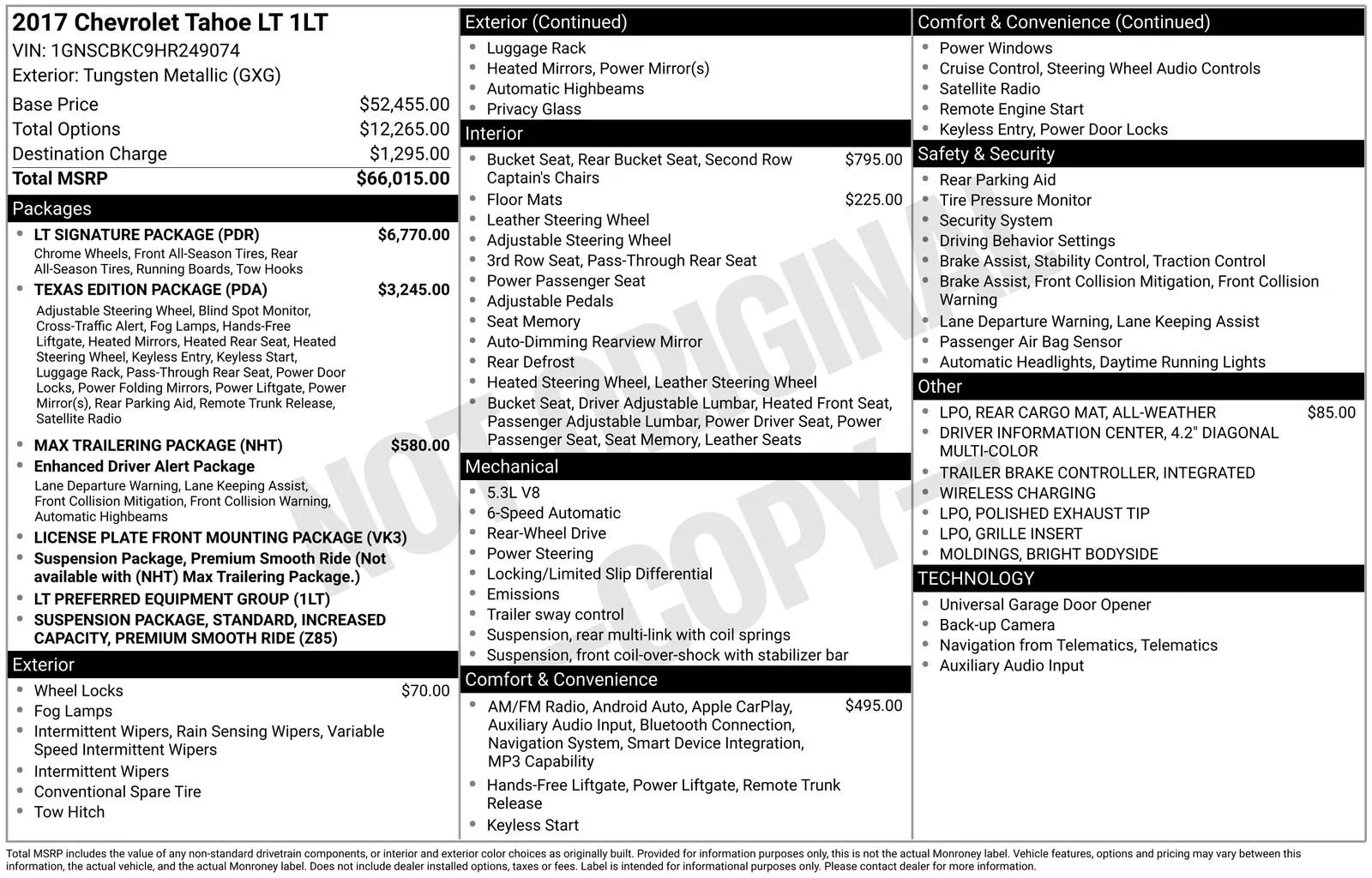 Used 2017 TUNGSTEN METALLIC Chevrolet LT image 12