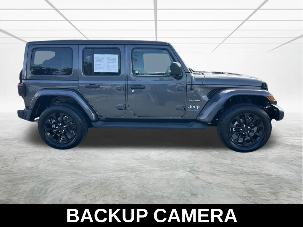 Used 2022 Gray Jeep Unlimited Sahara 4xe image 4