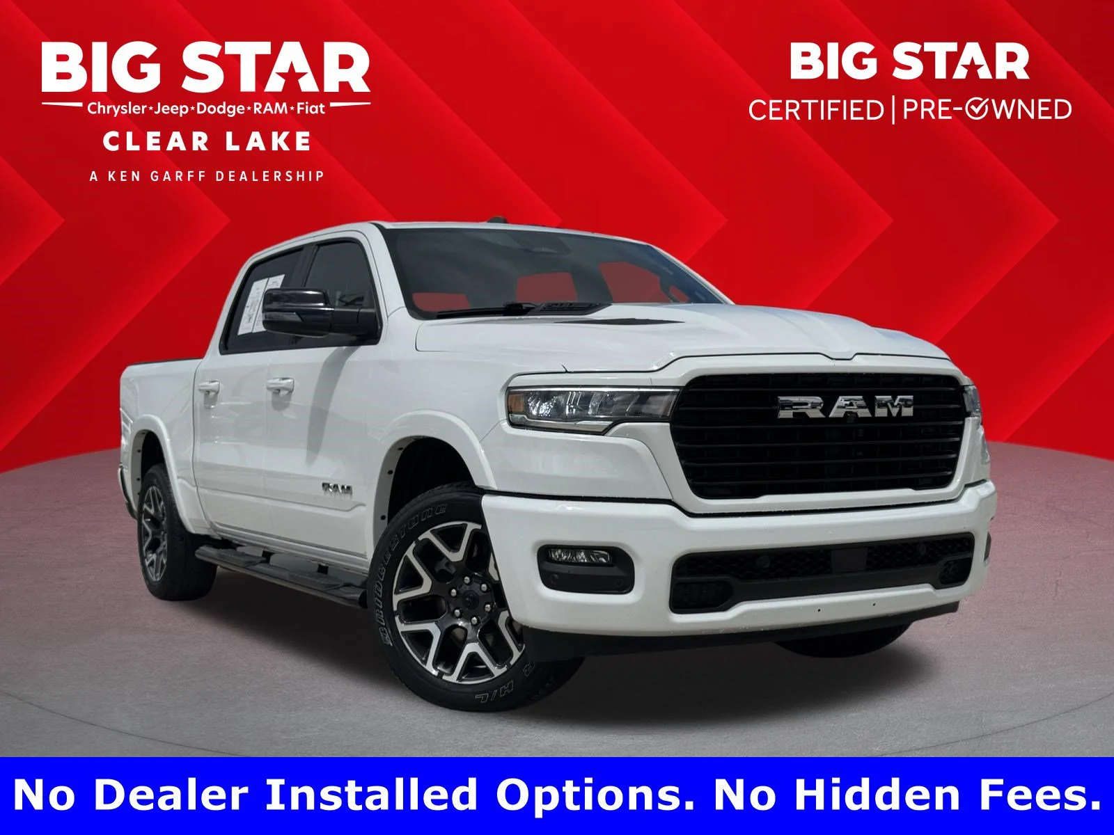Used 2025 Bright White Clearcoat Ram Laramie image 1