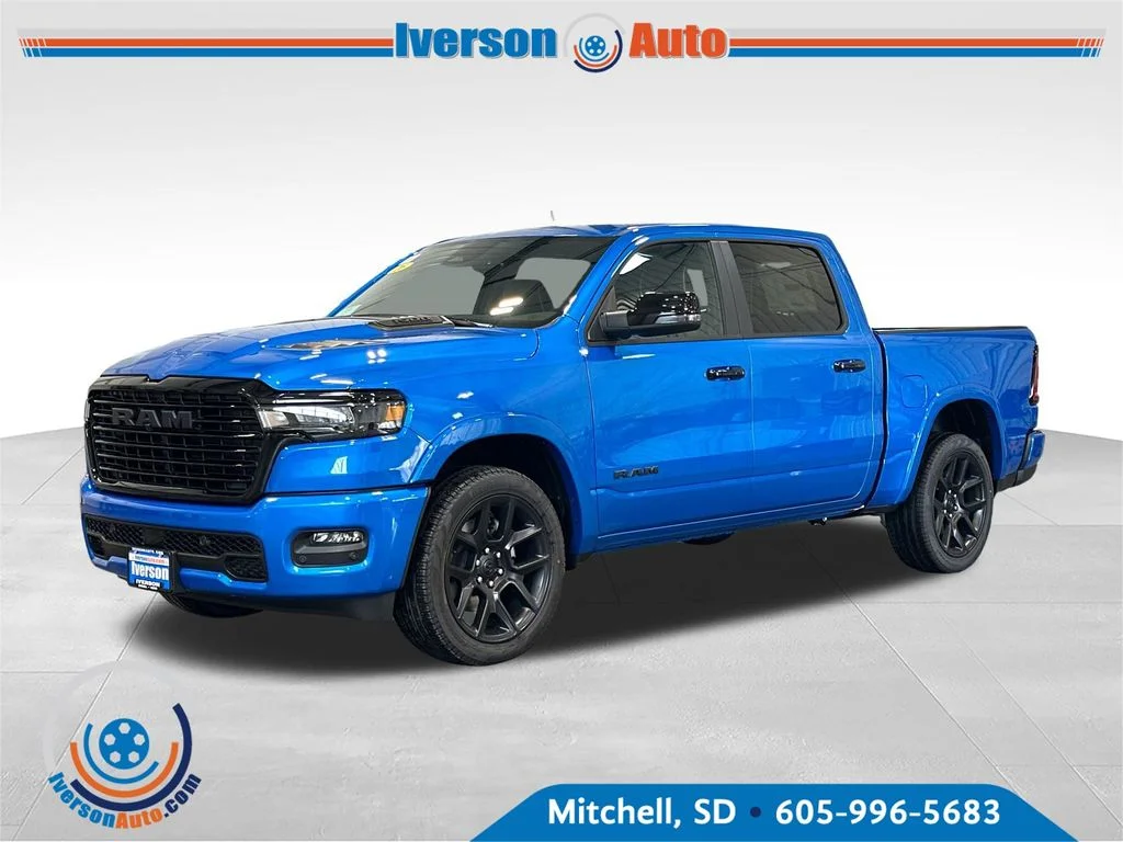 New 2026 Hydro Blue Pearl-Coat Exterior Paint RAM Laramie image 3