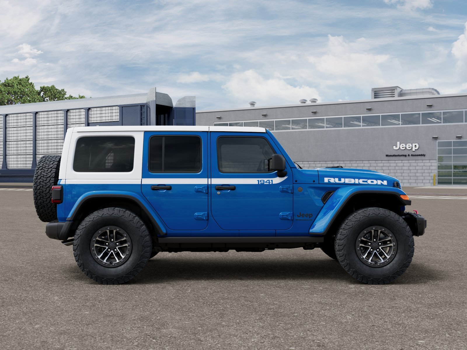 New 2026 Hydro Blue Pearl-Coat Exterior Paint Jeep Rubicon X 4-Door image 47