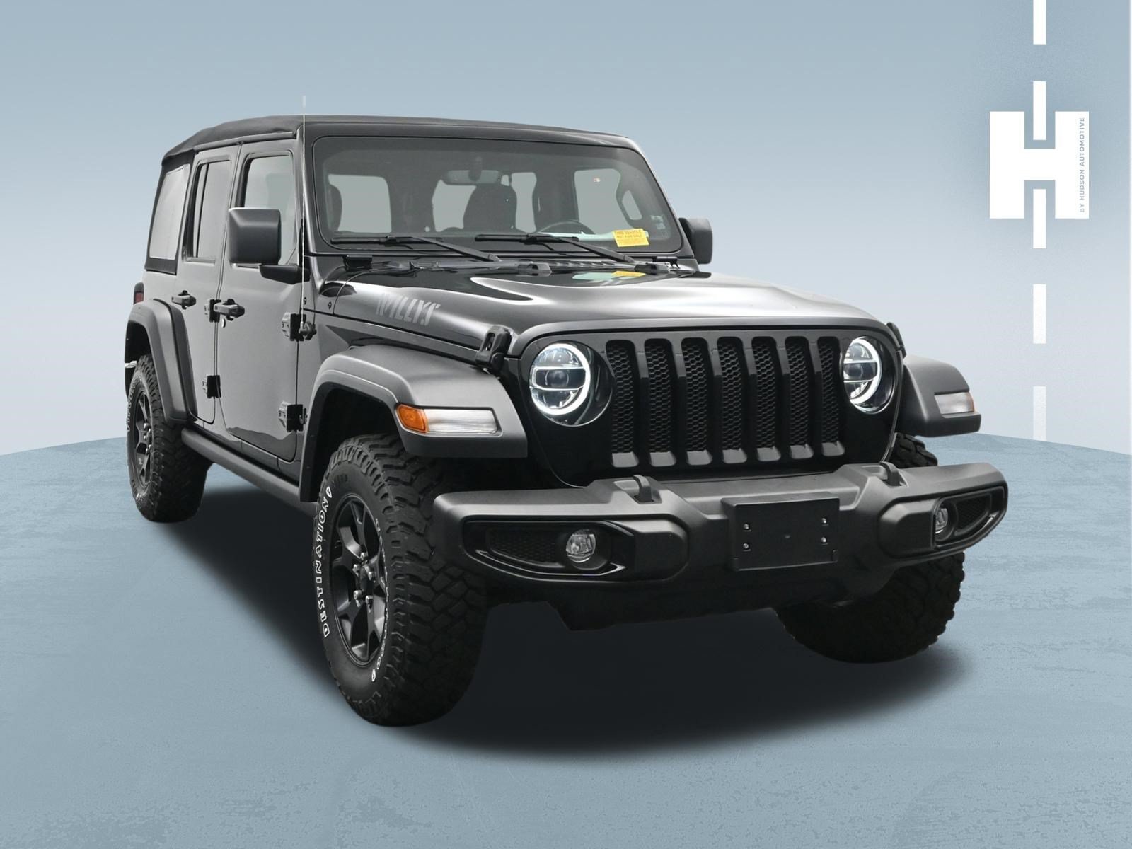 Used 2022 Black Clearcoat Jeep Unlimited Willys image 3
