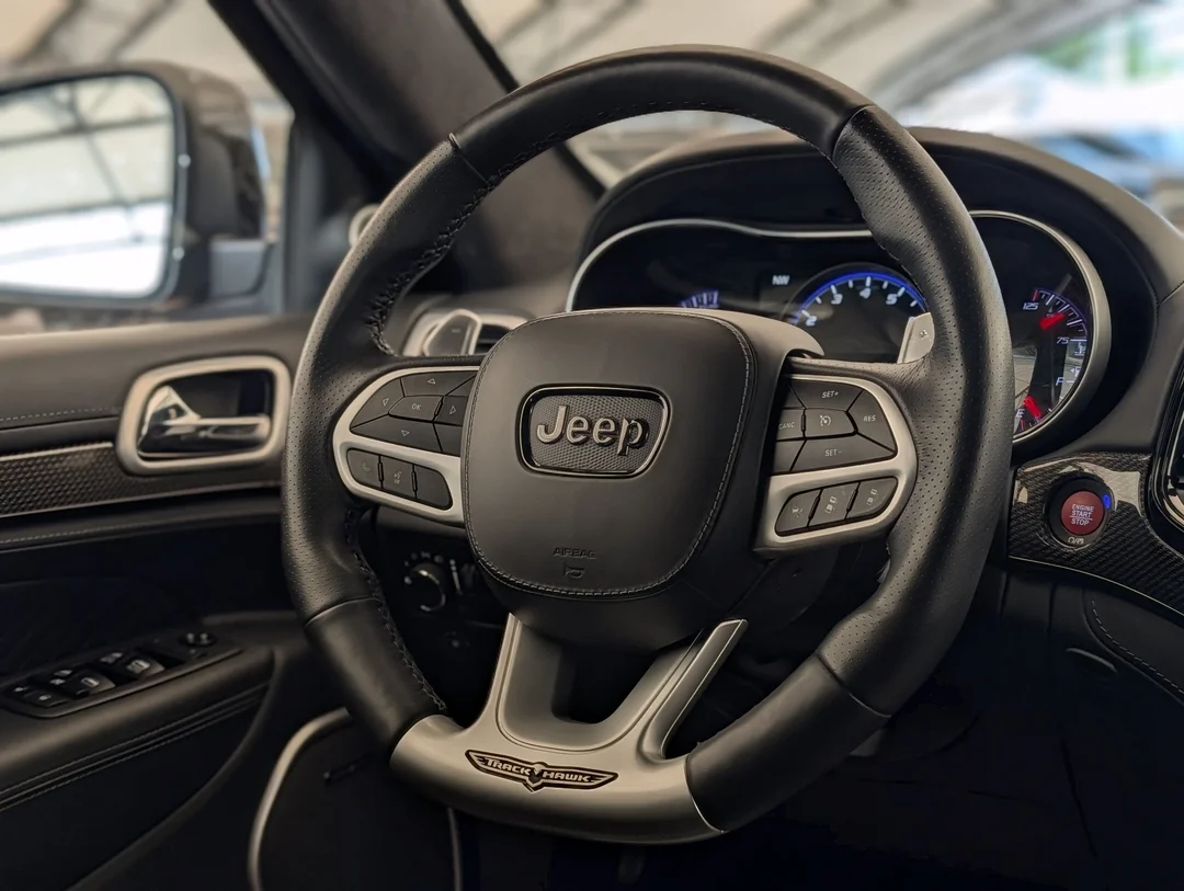 Certified Used 2021 Black Jeep Trackhawk - - 4x4 - Signature Leather Wrap Pkg - SRT Audio Pkg - Command View Sunroof & More! image 17