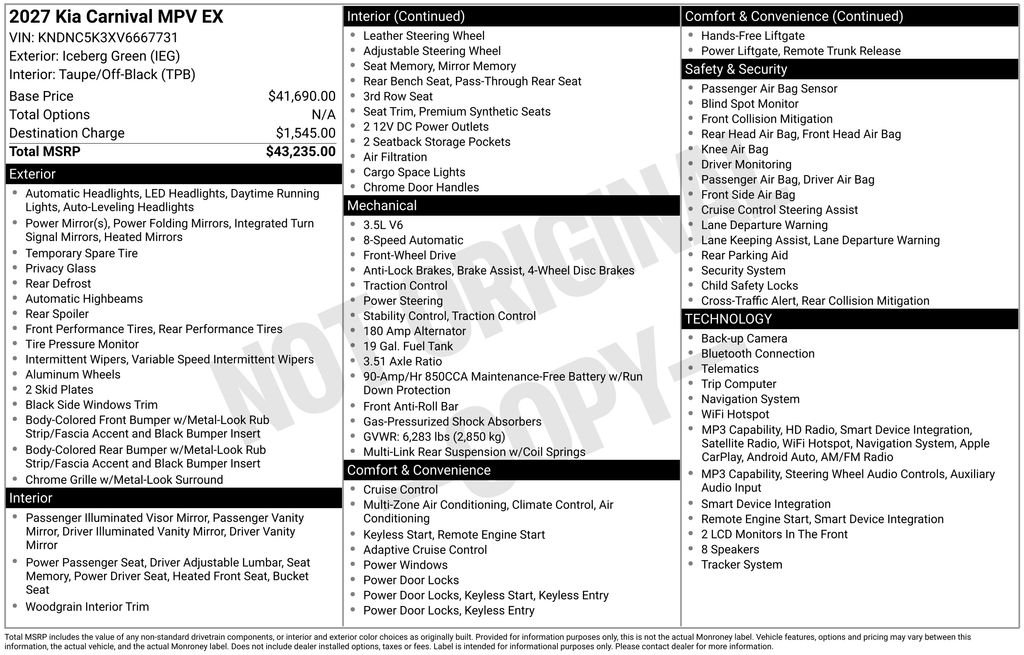 New 2027 Green Kia EX image 6