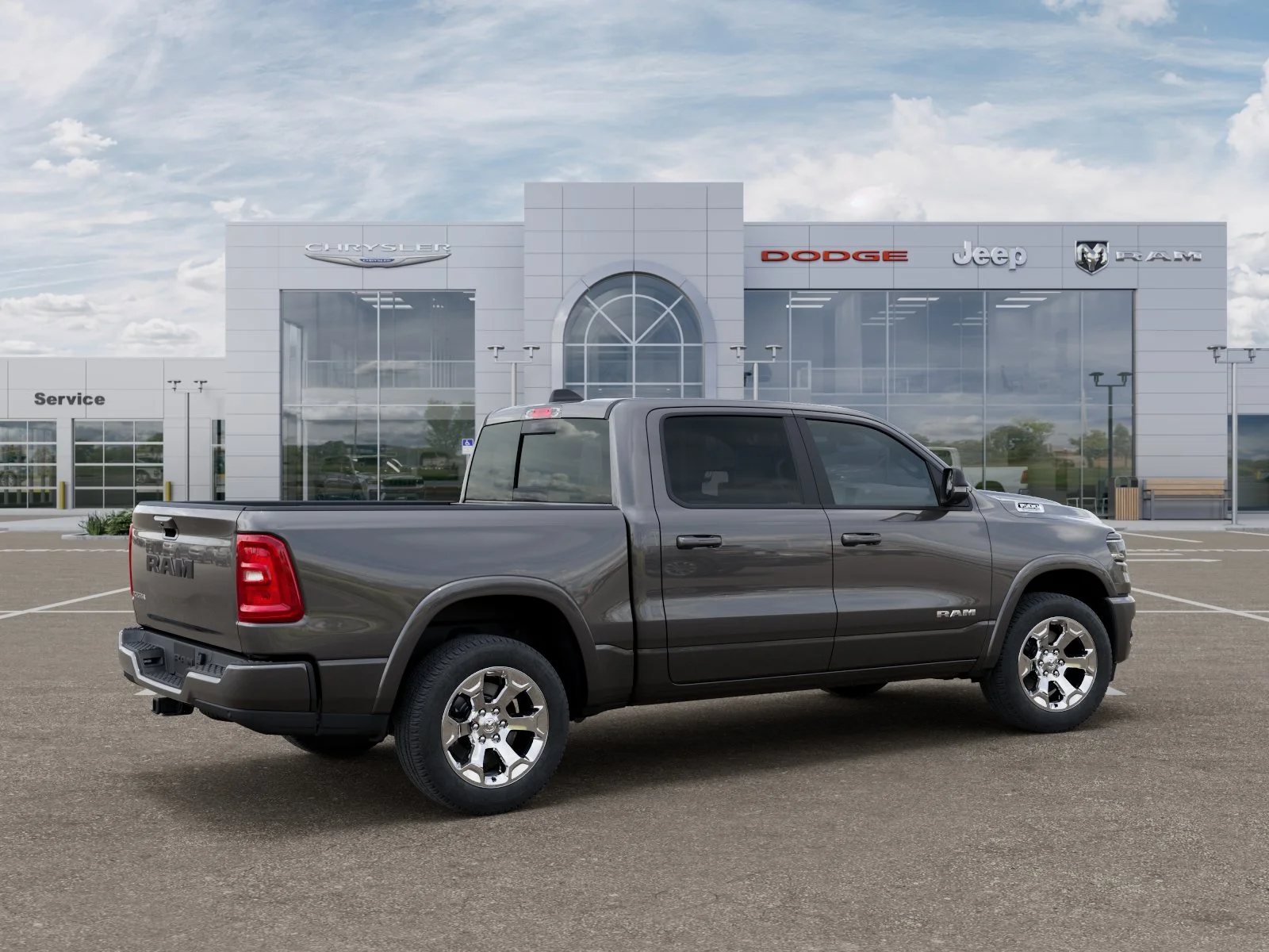 New 2026 Granite Crystal Metallic Clear-Coat Exterior Paint RAM Big Horn/Lone Star image 45