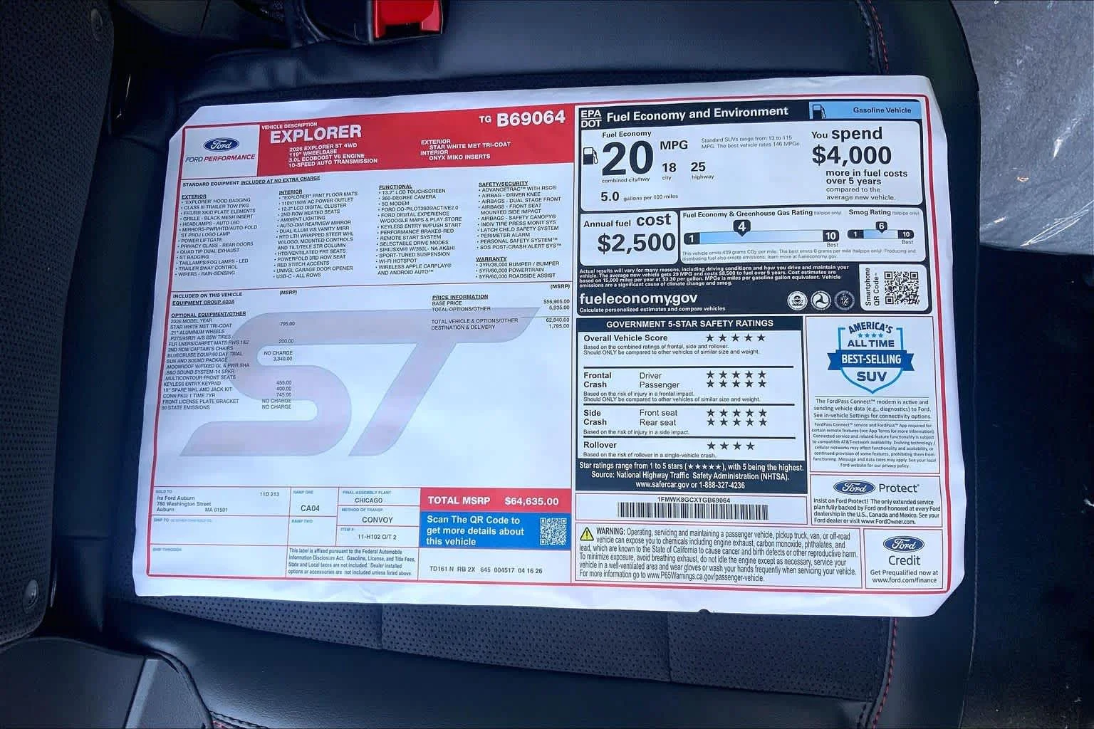 New 2026 Star White Metallic Tri-Coat Ford ST image 18