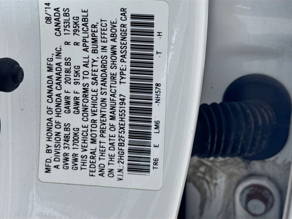 Used 2014 White Orchid Pearl Honda LX image 37
