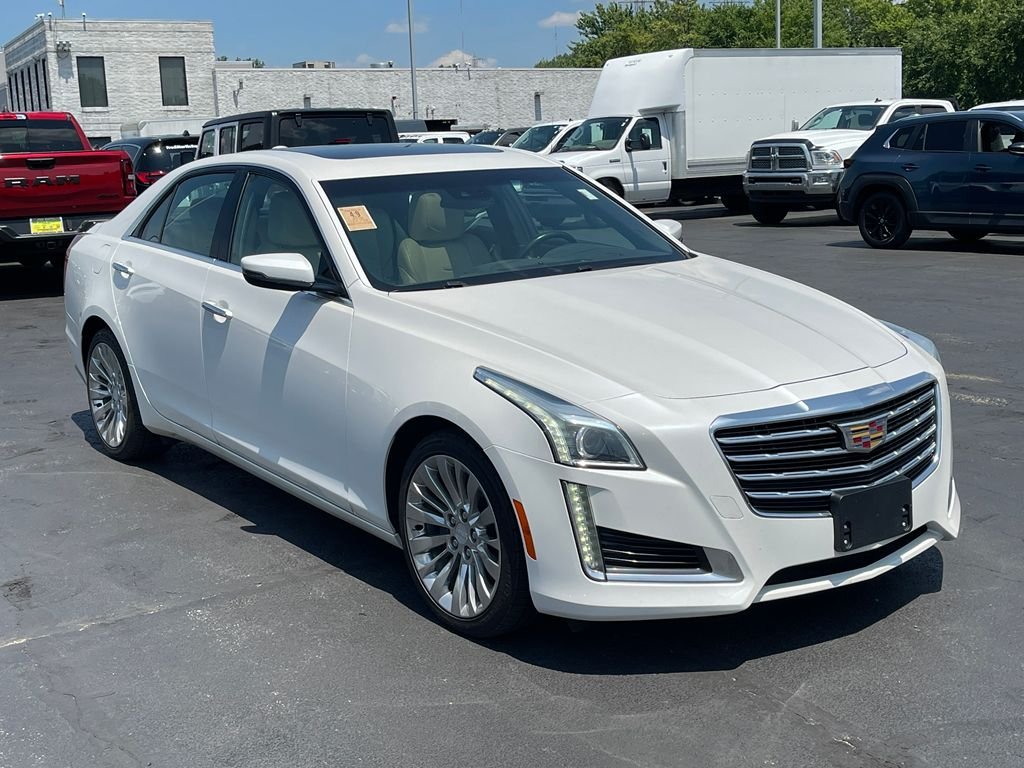 Used 2018 Crystal White Tricoat Cadillac 3.6L Luxury image 1
