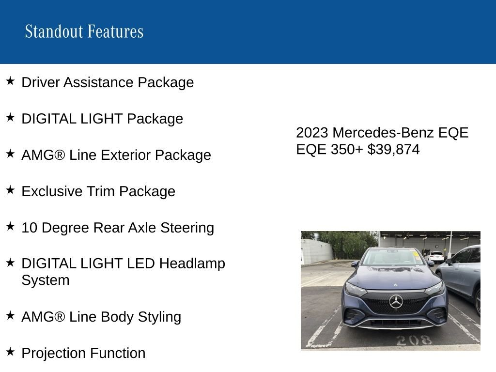 Certified Used 2023 Blue Mercedes-Benz 350+ SUV image 8