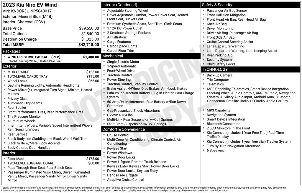 Used 2023 Blue Kia Wind image 17
