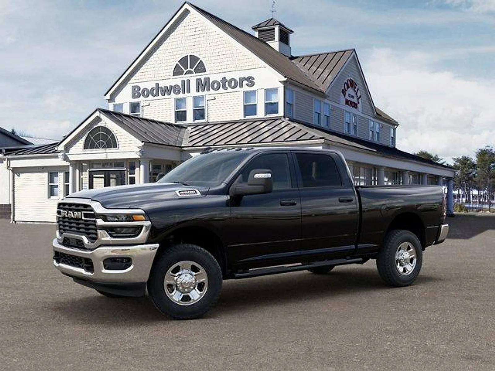 New 2026 Diamond Black Crystal Pearl-Coat Exterior Paint RAM Tradesman Crew Cab 4x4 6