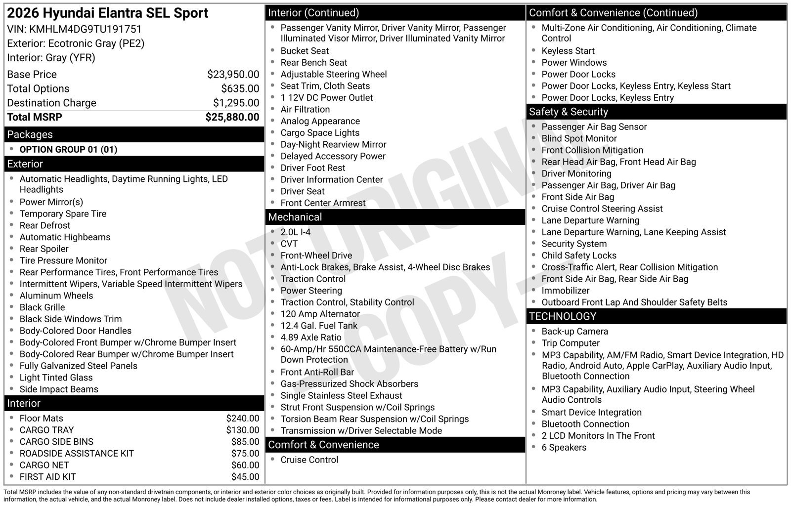 2026 Hyundai Elantra SEL Sport - Photo 11