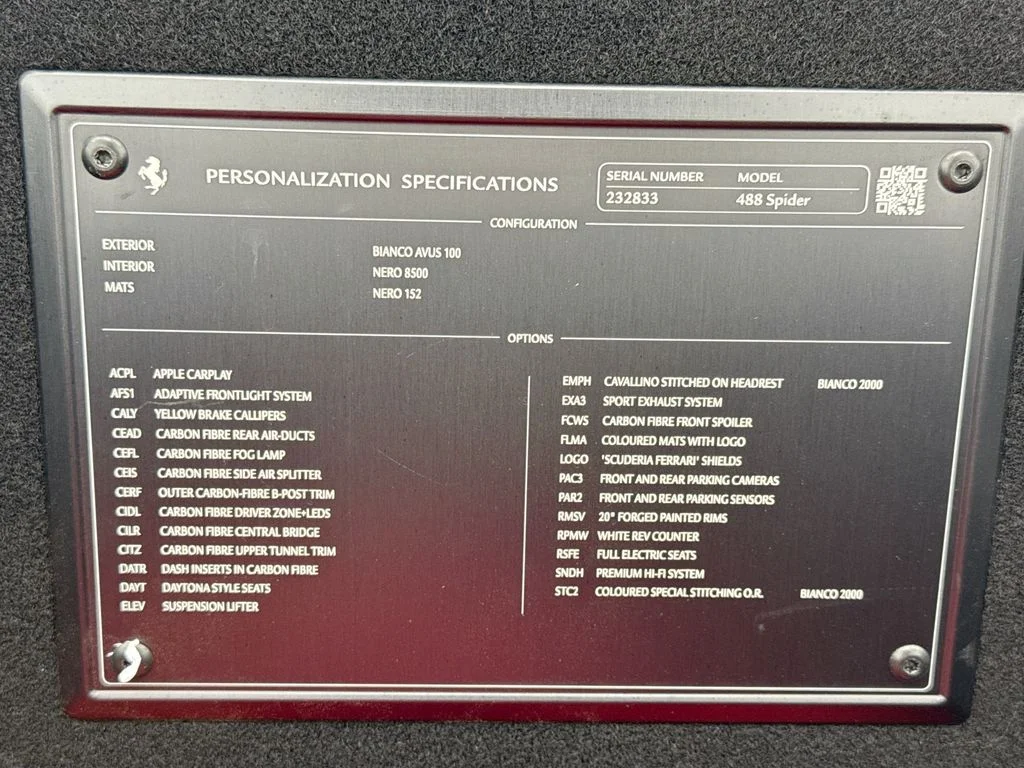 Used 2018 Bianco Avus Ferrari Base image 17