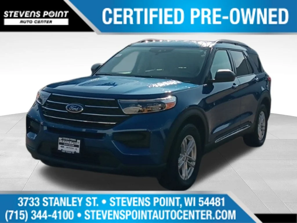 Used 2022 Atlas Blue Metallic Ford XLT image 1