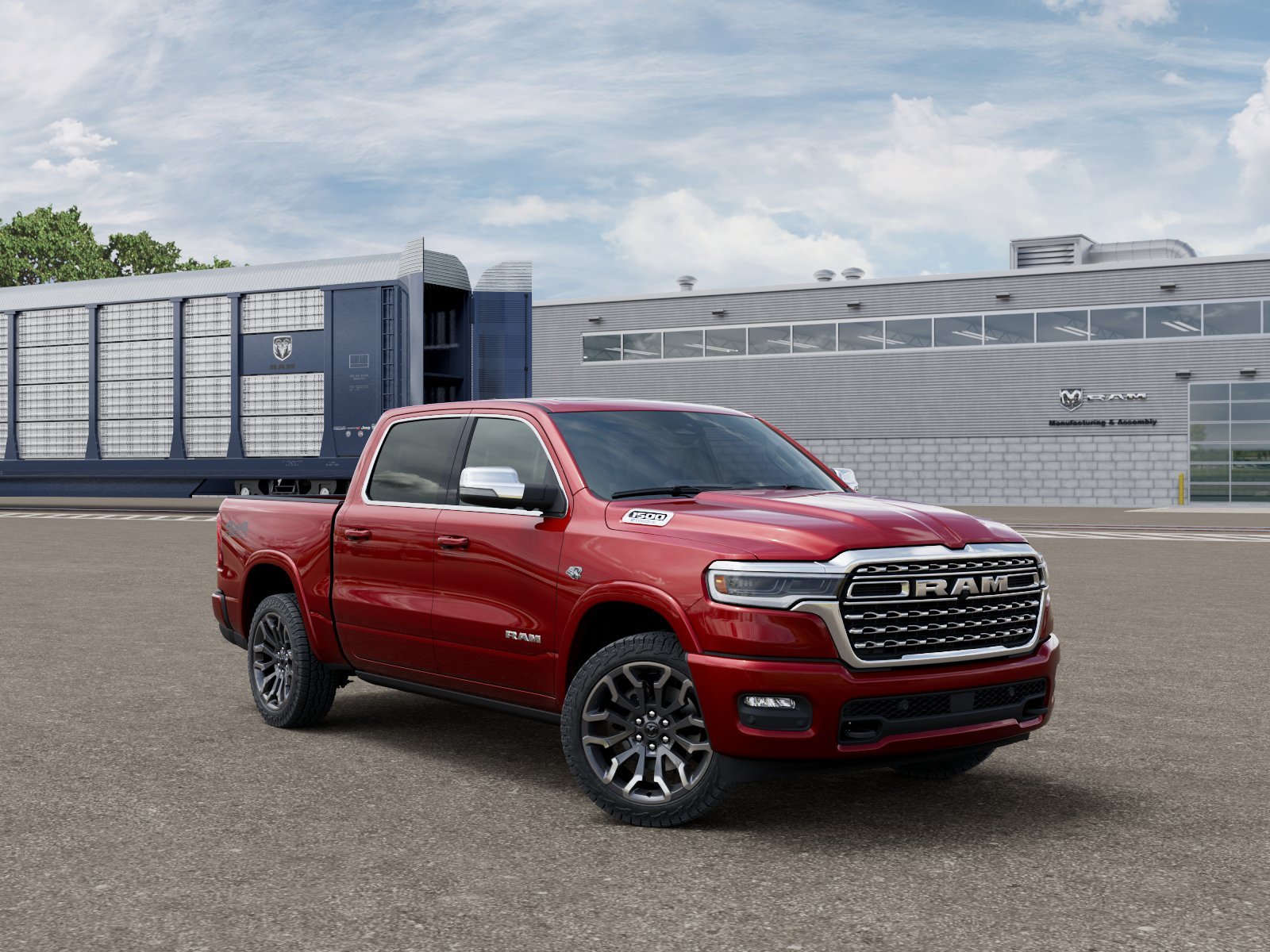 New 2026 Molten Red Pearl-Coat Exterior Paint RAM Longhorn image 3