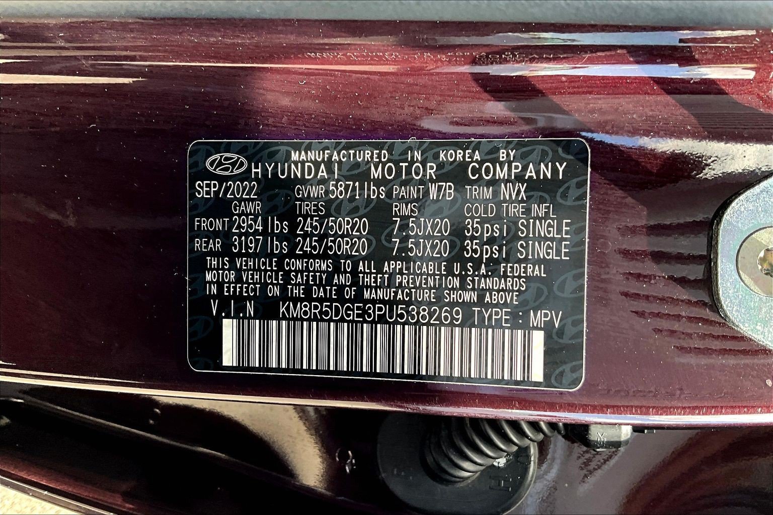 Used 2023 Red Hyundai Limited image 17
