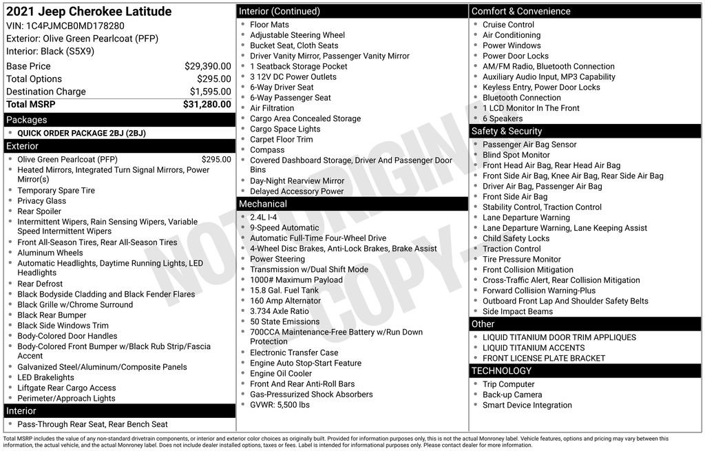 Used 2021 Green Jeep Latitude image 27