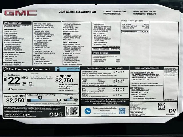 2026 GMC Acadia Elevation - Photo 21