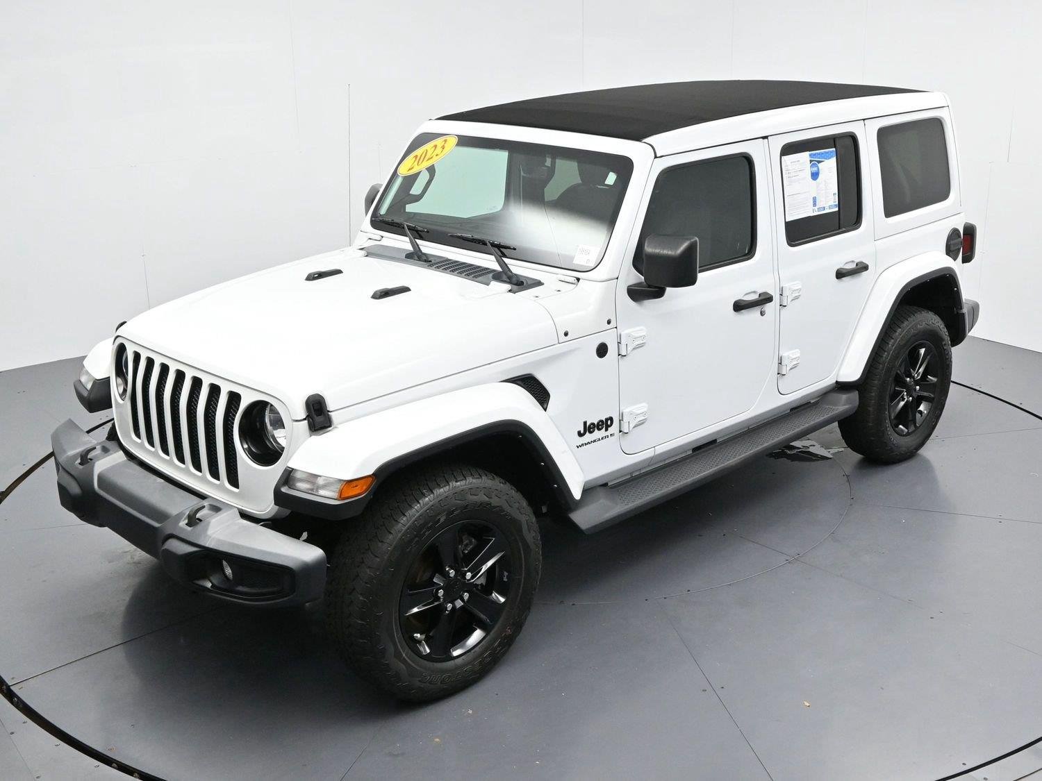 Used 2023 Bright White Clearcoat Jeep Sahara Altitude image 42