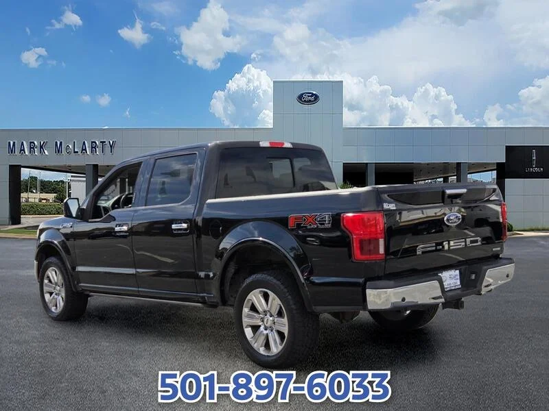 Used 2018 Shadow Black FORD LARIAT 4WD SUPERCREW 5.5