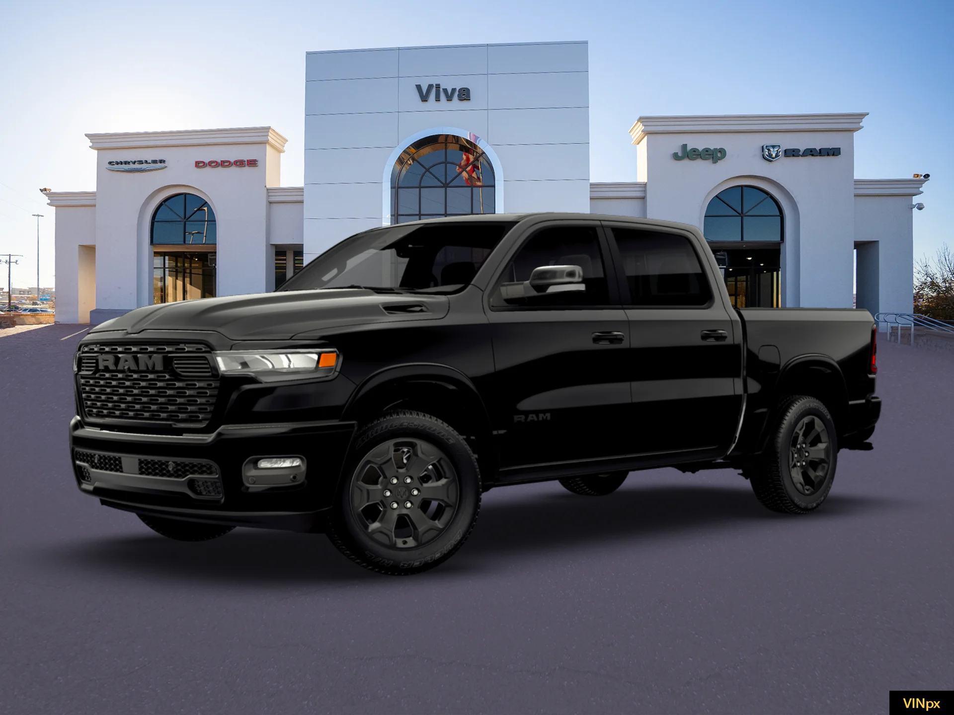 New 2026 Diamond Black Crystal Pearl-Coat Exterior Paint RAM LONE STAR image 14
