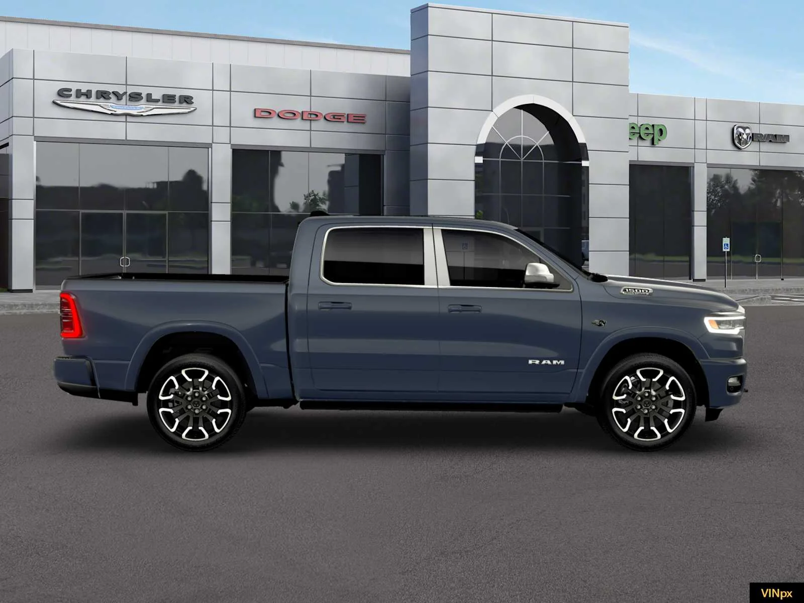 New 2026 Forged Blue Metallic Exterior Paint RAM Longhorn image 9