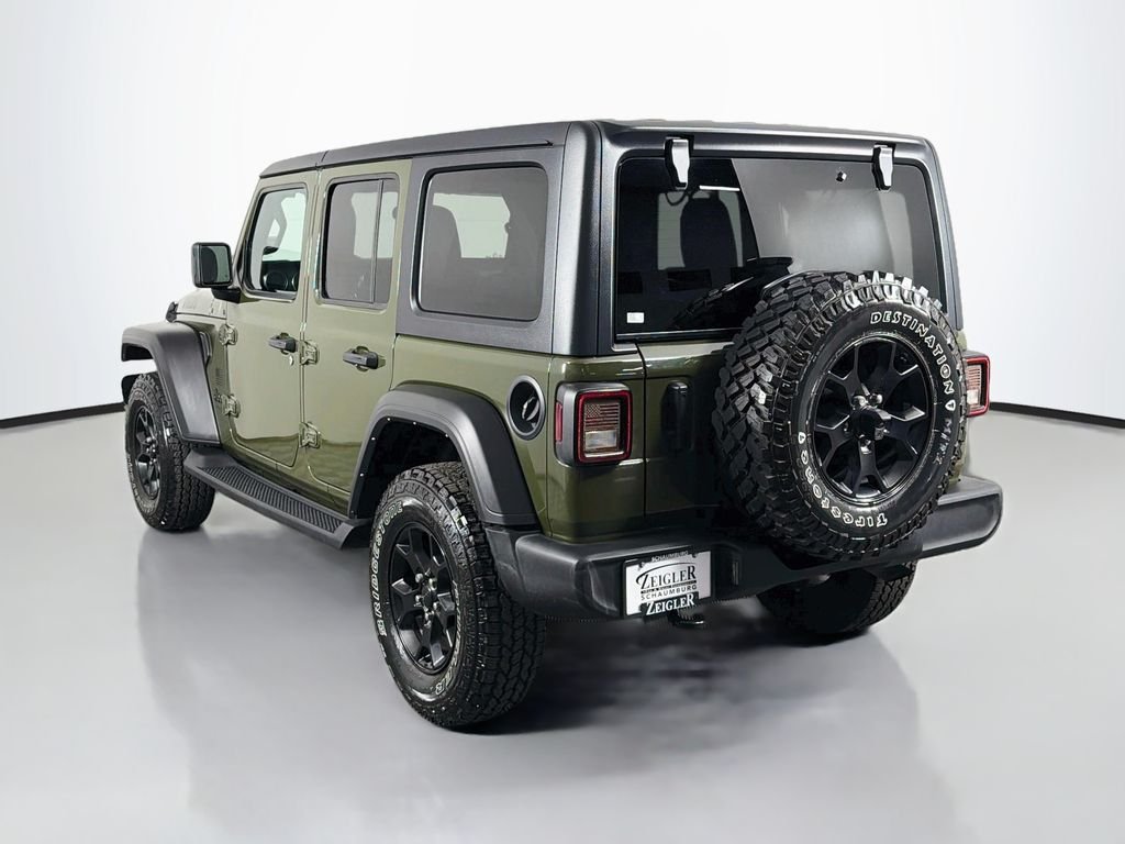 Used 2021 Green Jeep Unlimited Willys image 5