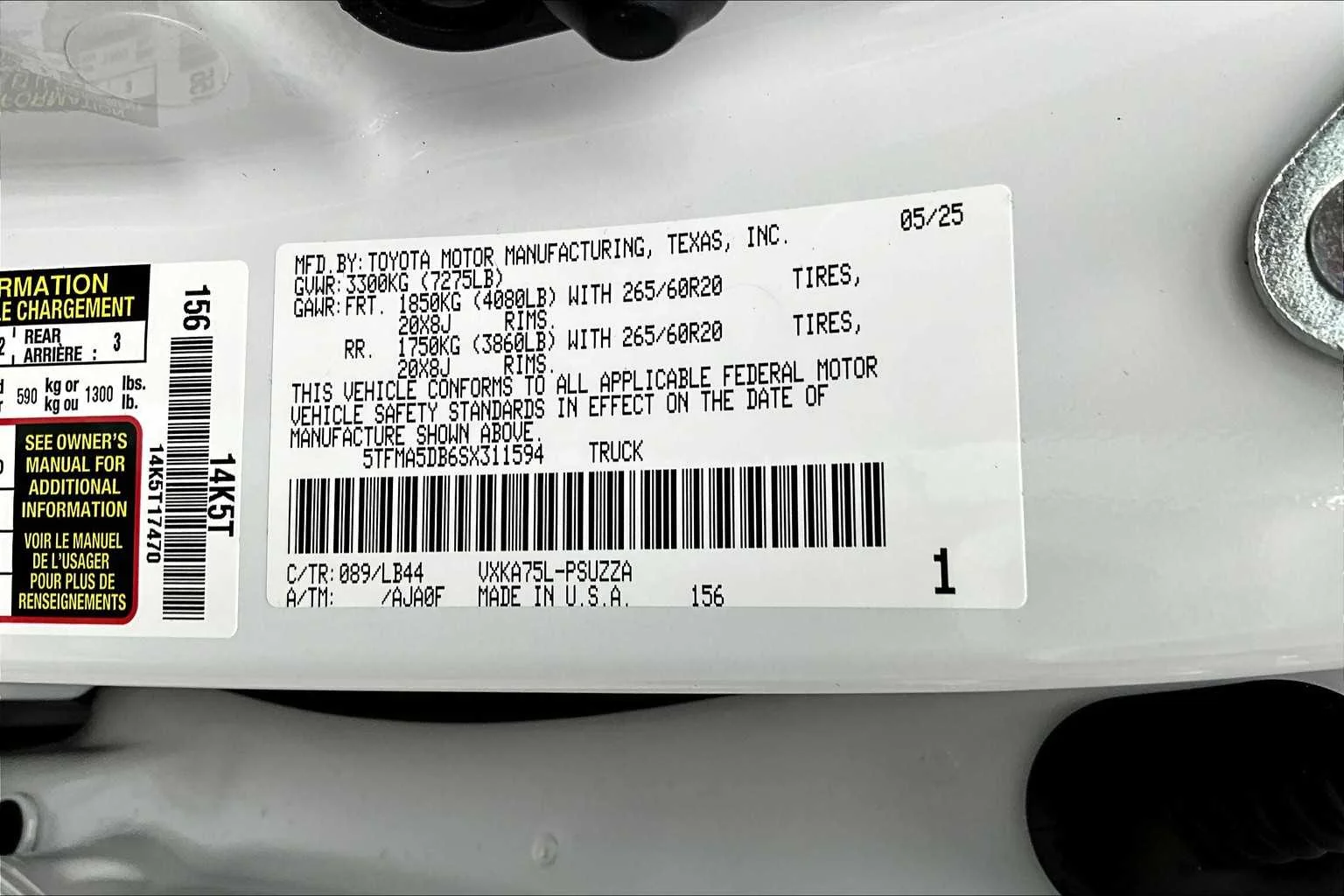 Used 2025 Wind Chill Pearl Toyota 1794 Edition image 18