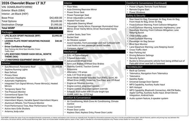 New 2026 Black Chevrolet 3LT image 26