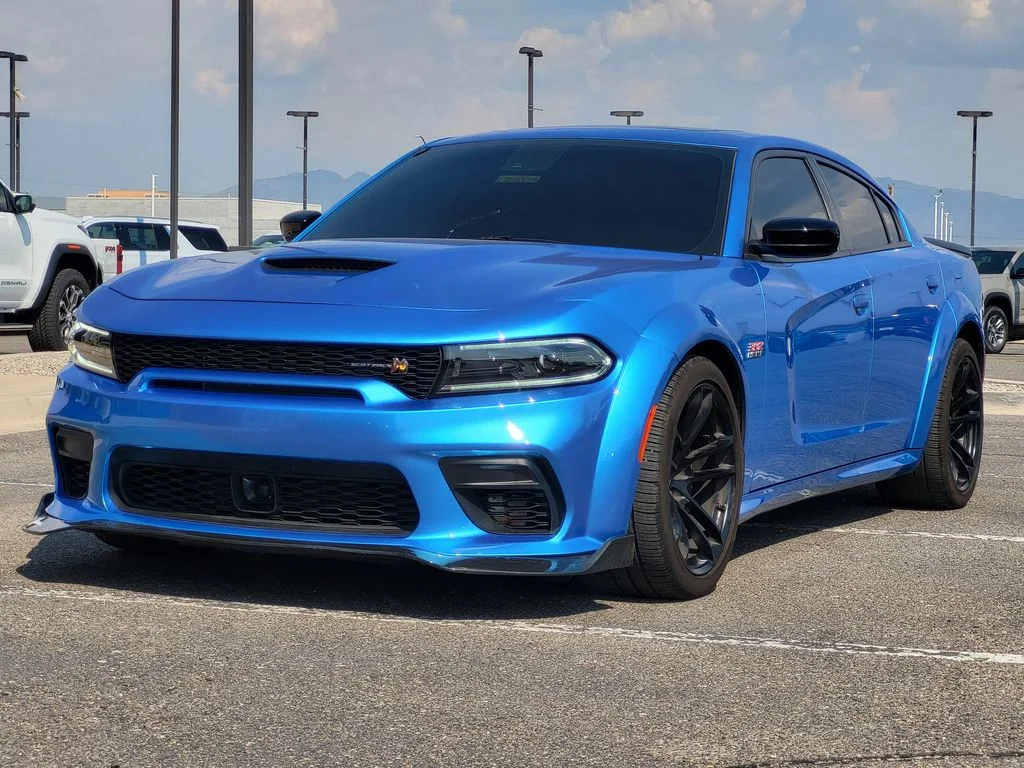Used 2023 Blue Dodge Scat Pack Widebody image 4