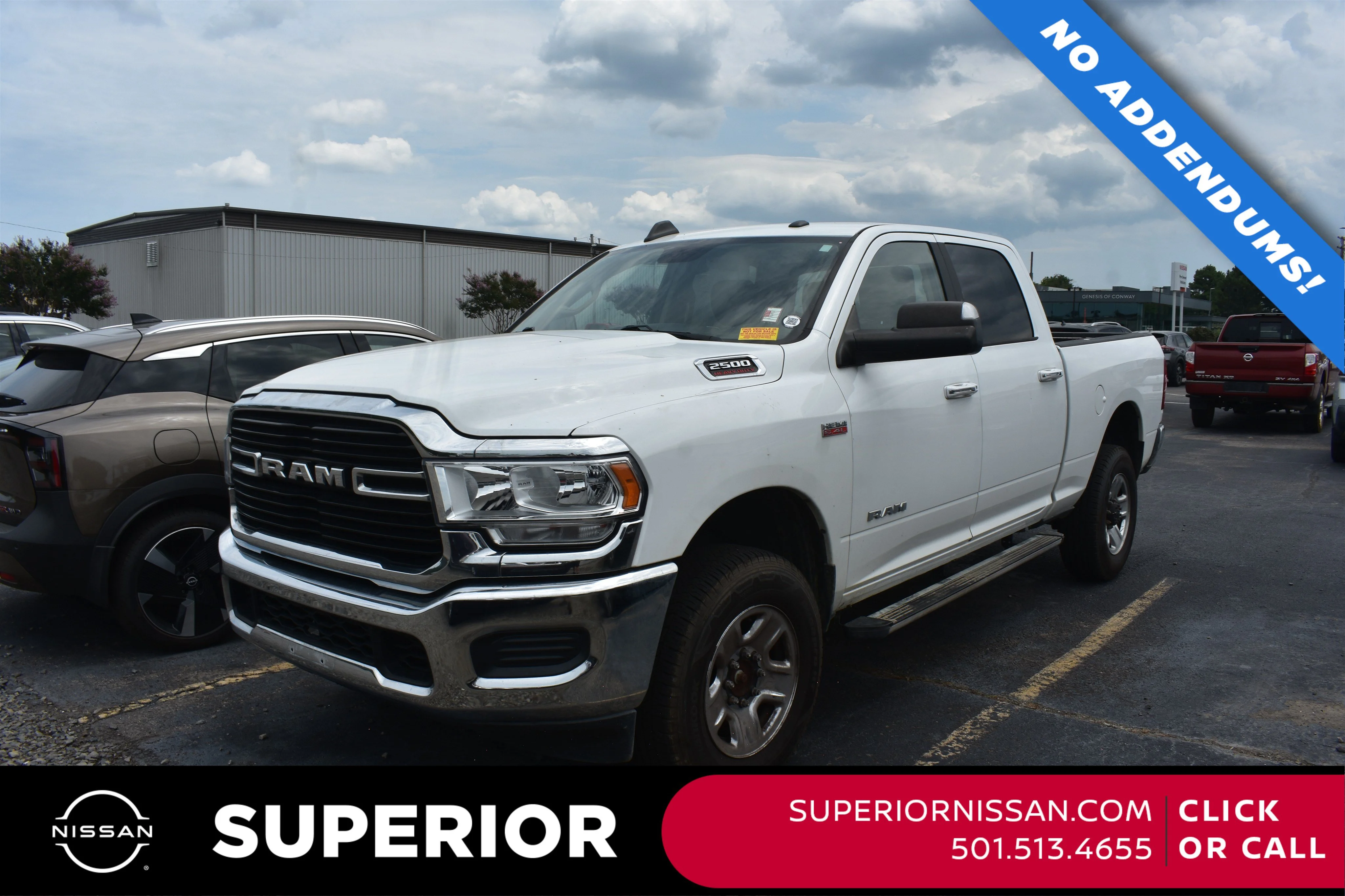 Used 2019 Bright White Clearcoat Ram Big Horn image 1