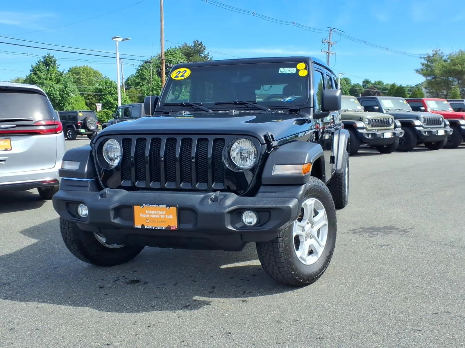 Used 2022 Black Clearcoat Jeep Unlimited Sport S image 2