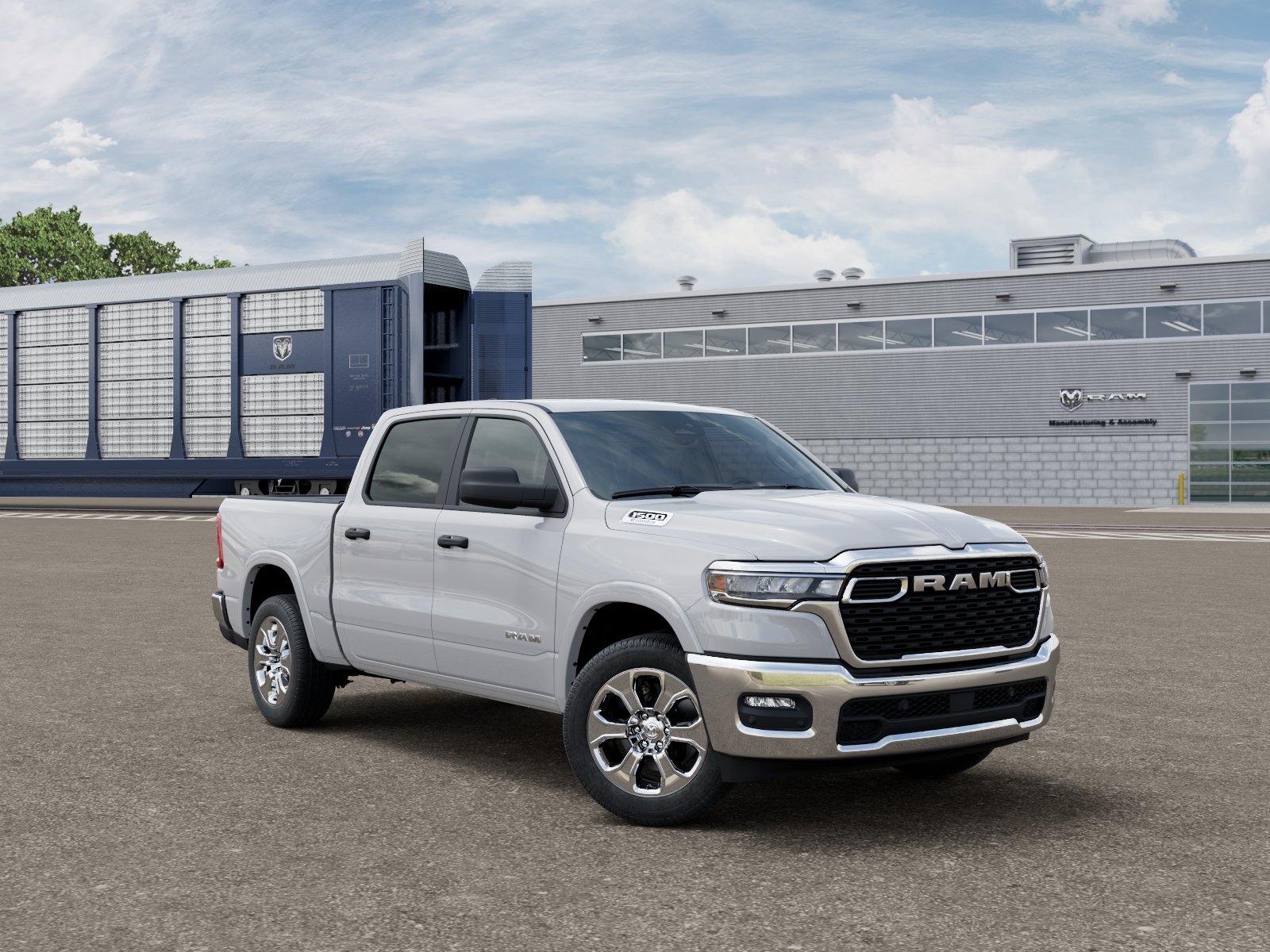 New 2026 Bright White Clear-Coat Exterior Paint RAM Big Horn/Lone Star image 3