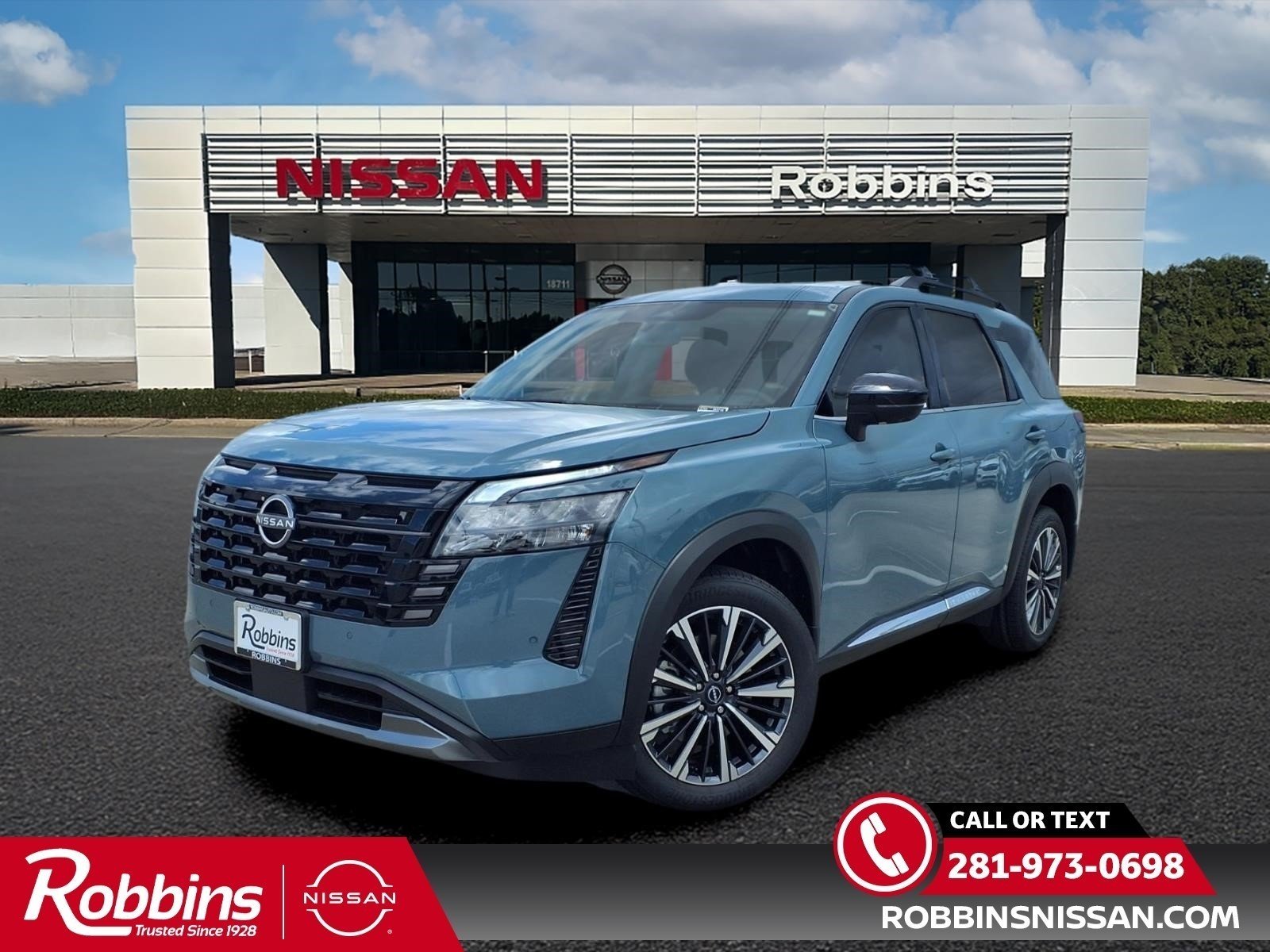 2026 Nissan Pathfinder Platinum Green at Robbins Nissan