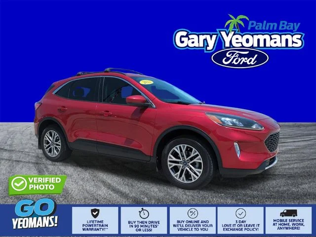 Certified Used 2022 Red Metallic Ford SEL image 1