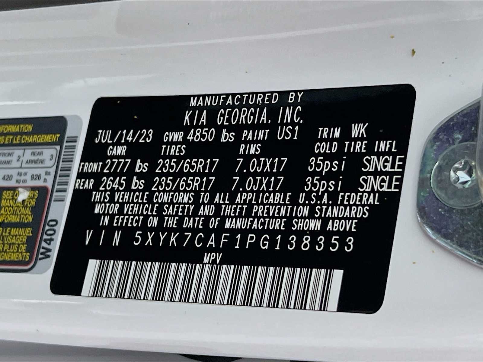 Used 2023 Glacier White Pearl/Ebony Black Roof Kia X-Pro Prestige image 33