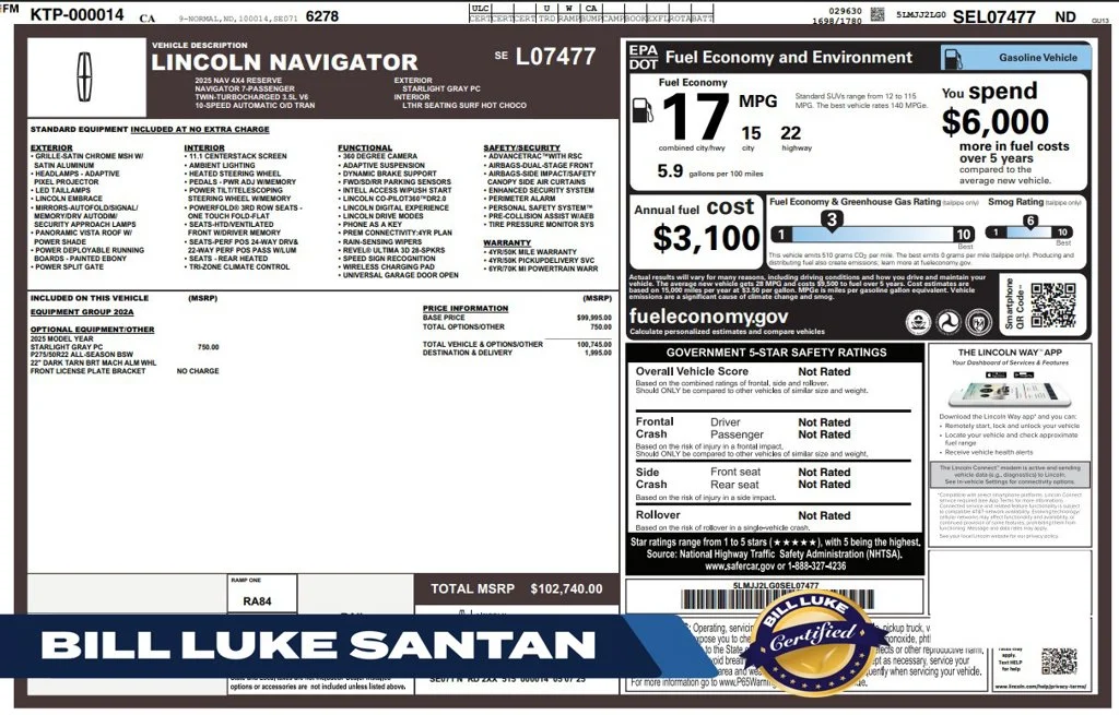 2025 Lincoln Navigator Reserve