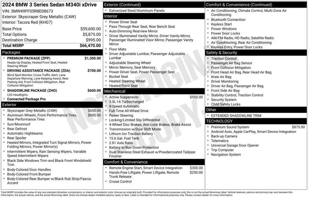 Certified Used 2024 Skyscraper Grey Metallic BMW M340i xDrive image 6