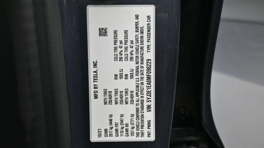 Used 2021 Gray Tesla Standard Range Plus image 23