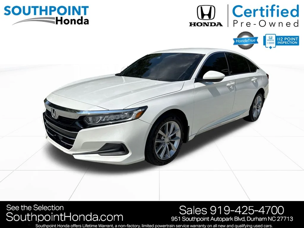 Certified Used 2022 Platinum White Pearl Honda LX image 3