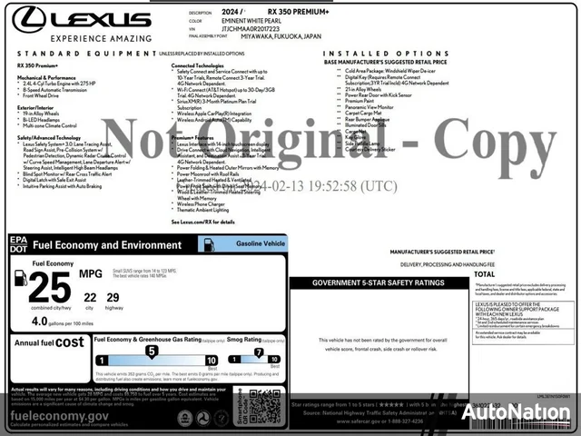 2024 Lexus NX NX 250 Premium