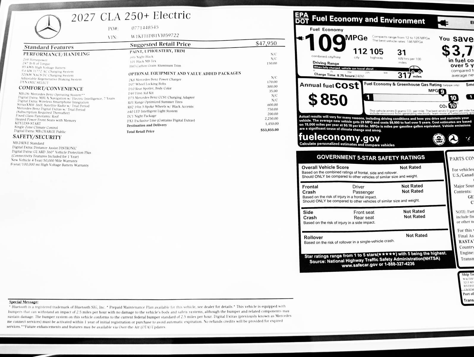 New 2027 Night Black Mercedes-Benz CLA 250+ image 27