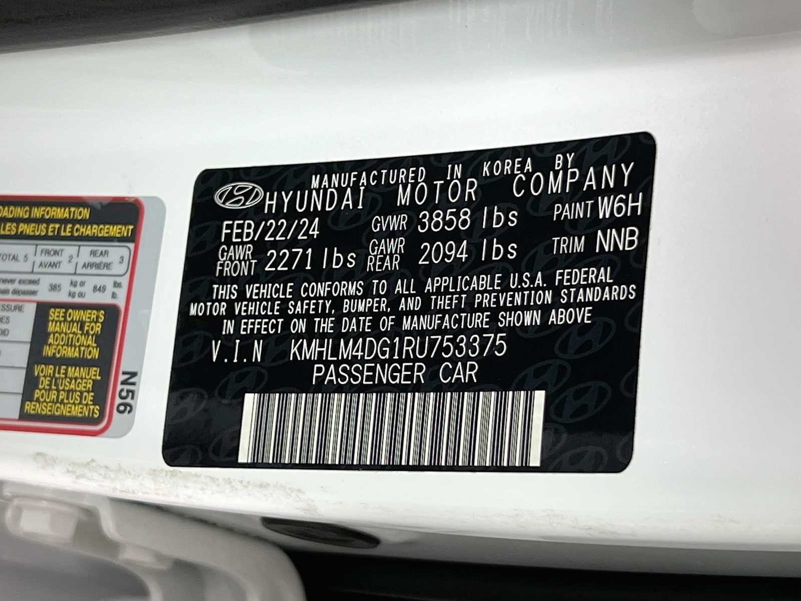 Certified Used 2024 Serenity White Hyundai SEL image 31
