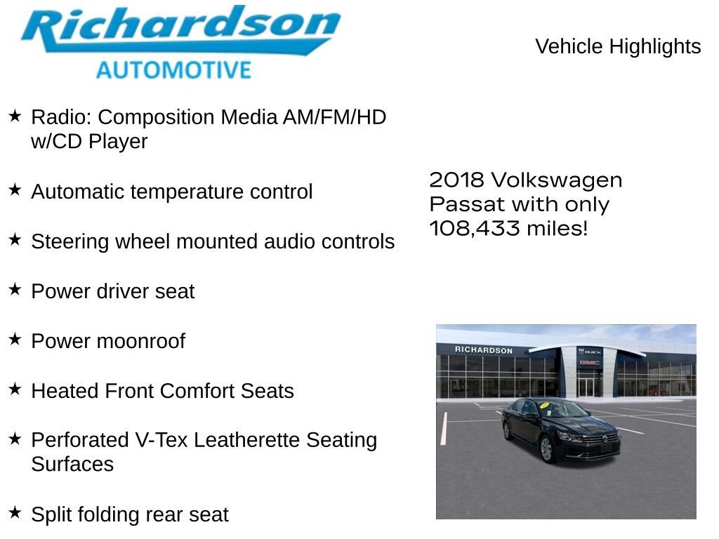 Used 2018 Black Volkswagen 2.0T SE image 11