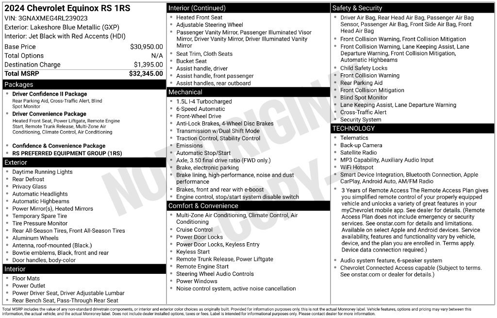 Used 2024 Blue Chevrolet RS image 8