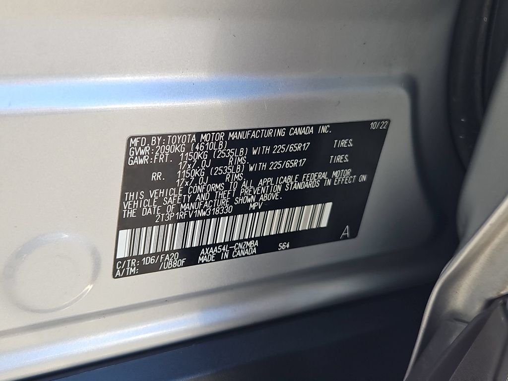 Used 2022 Silver Sky Metallic Toyota XLE image 32