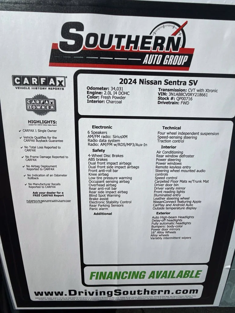 Used 2024 White Nissan SV image 11
